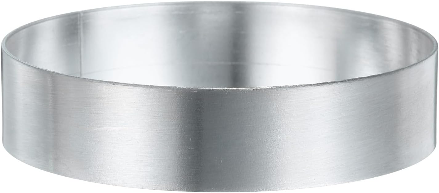 HARFINGTON Round Cake Ring 3.15 x 1 Inch Seamless Stainless Steel Pastry Mousse Dessert Ring Mirror Coating for Baking Cooking English Muffins Crumpet Making Tool
