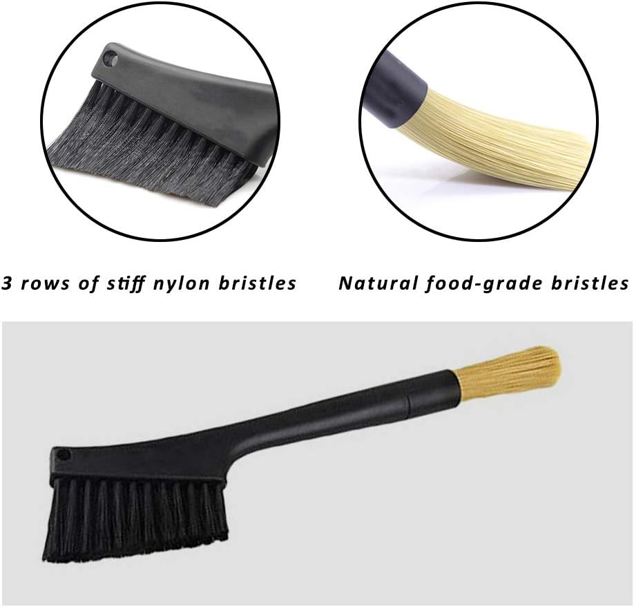 Powder Cleaning Brush Tools,Coffee Bean Grinder Brush and Counter Sweep Brush