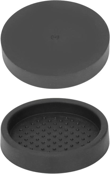 Tamper Mat, 3in Food Grade Silicone Coffee Tamper Mat Compact Anti Slip Round Single Hole Coffee Powder Pressing Pad for Cafe Household(Black)