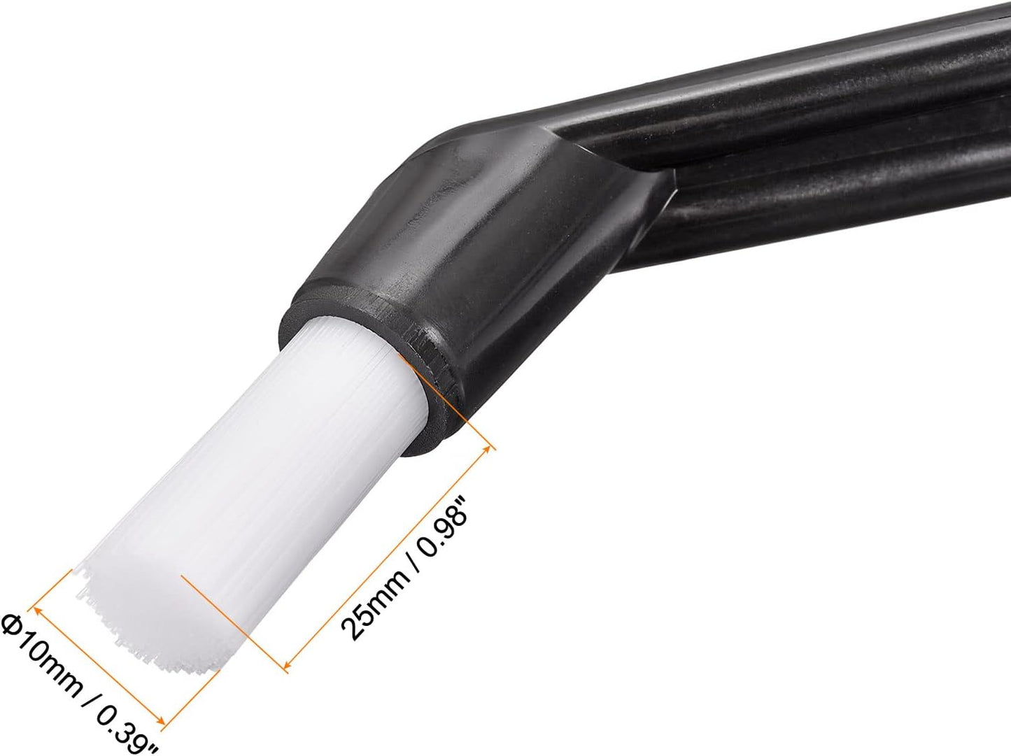 MECCANIXITY Coffee Machine Brush, 5.39" Length Nylon Head Black for Cleaning Espresso Machines, Grinders Pack of 2