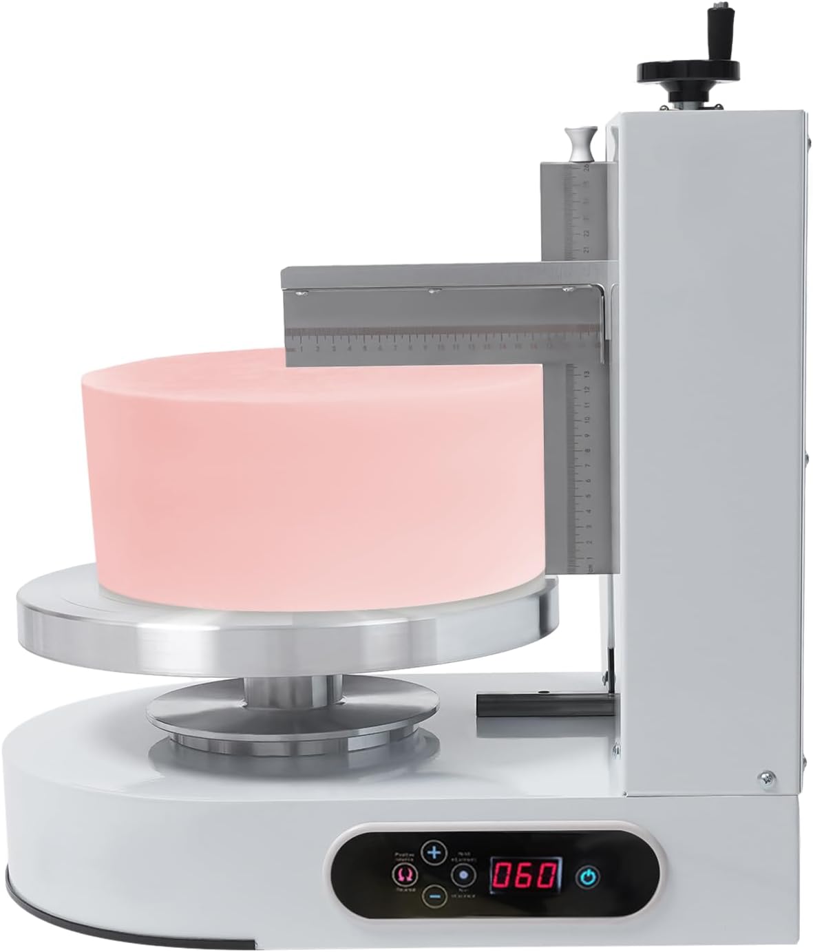 Cake Decorating Coating Machine Automatic Cake Cream Spreading Coating Filling Machine Birthday Cake Cream Smoother Bread Cream Spreading Machine Suitable for 4-12 In Round Cake (White)