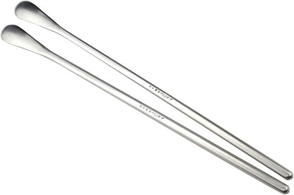 JASHII Silver Matte Long Handle Spoon Cocktail Mixing Stirring Spoons Iced Tea Coffee Spoons with 8.6 inch Long Handle Brushed SUS304 Stainless Steel, 3-Piece