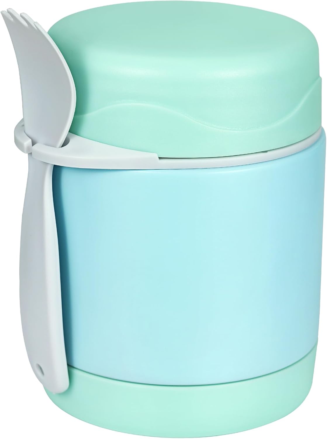 10oz Soup Thermo for Hot Food Kids,Lunch Thermo Kids Food Jar with Spoon Hot Insulated Food Containers,Leak Proof Stainless Steel Wide Mouth Lunch Food Thermo Jar for School(Mint-Green)