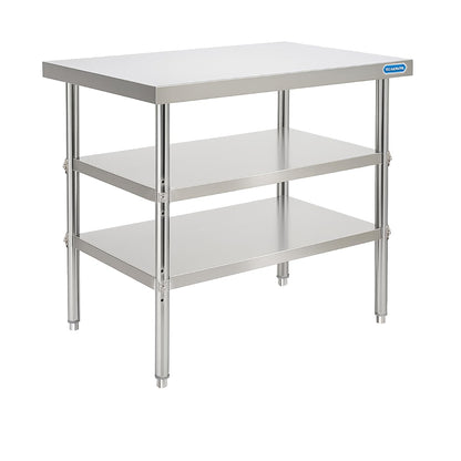 Stainless Steel Table Commercial Stainless Steel Prep Table 18 x 30 Inch, NSF Metal Commercial SS Kitchen Prep Worktable for Restaurant Kitchen Garage Warehouse