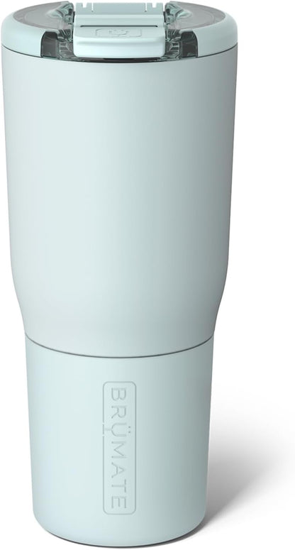 BrüMate Nav 25oz 100% Leak Proof Insulated Travel Tumbler with Magnetic BevLock™ Lid - Double Wall Cup-Holder Friendly Stainless Steel Mug (Blue Agave)