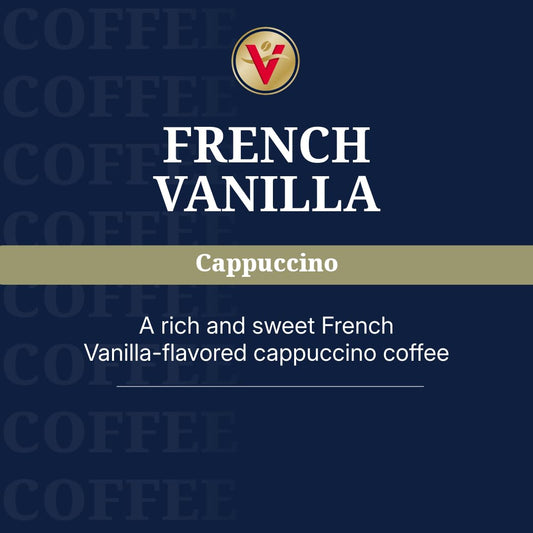 Victor Allen's Coffee French Vanilla Cappuccino, 12 Count, Single Serve Cappuccino Mix for Keurig K-Cup Brewers