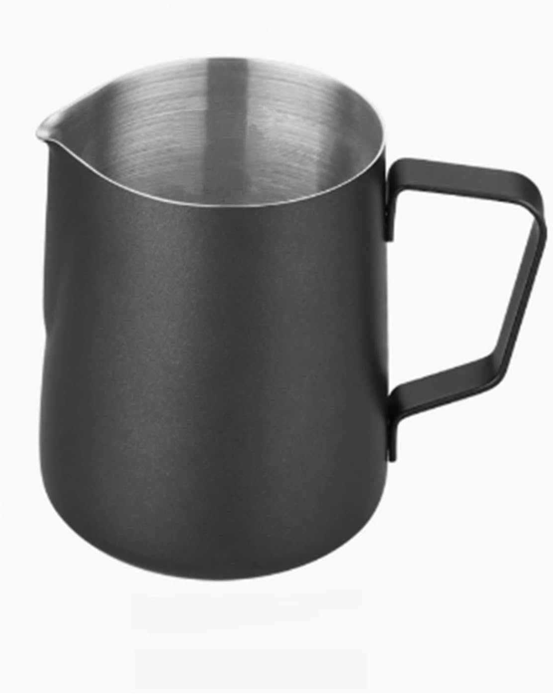 Milk Frothing Pitcher, Milk Frothing Pitcher Used by Professional Baristas to Make Latte, Cappuccino and Espresso, 350ml (12oz Black)