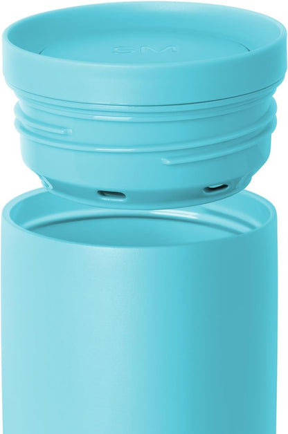 Simple Modern Travel Coffee Mug Tumbler with 360° Lid | Ceramic-Lined Insulated Stainless Steel Cold Brew Iced Coffee Cup | Gifts for Women Men Her Him | Voyager Signature | 12oz | Nantucket Tides