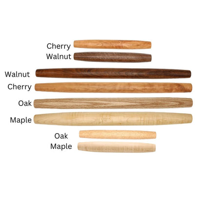 Handmade French Rolling Pin. Tapered Rolling Pin. Wooden Rolling Pin. Handmade In Kentucky. (Walnut, 12 inch)