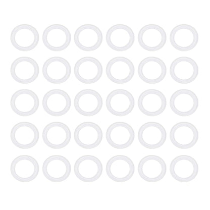 [30 Pcs] Silicone O-Rings White 9.5mm OD 6.5mm ID 1.5mm Width, Metric VMQ Sealing Gasket for Cup Lids, Coffee Maker, Brewing Fitting, Washer, Filter, Pump, Plumbing, Hose, Gauge, Auto, Machine