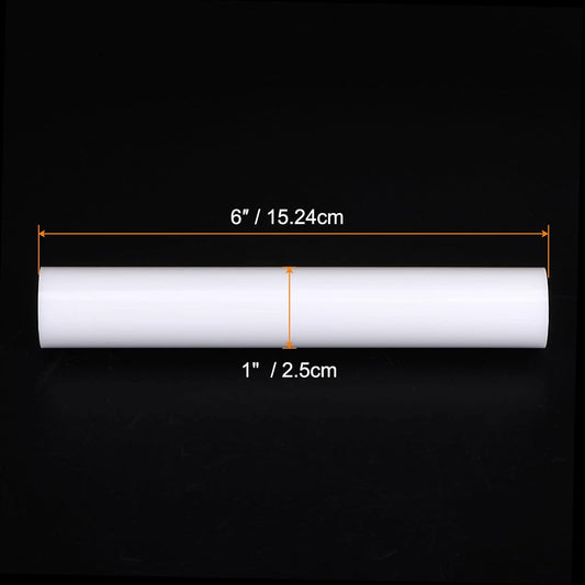 HARFINGTON Acrylic Clay Roller 6 Inch x 1 Inch Solid Non-Stick Plastic Round Tube Roller Polymer Clay Rod Fondant Rolling Pin for Shaping, Sculpting, Modeling DIY Crafts, White