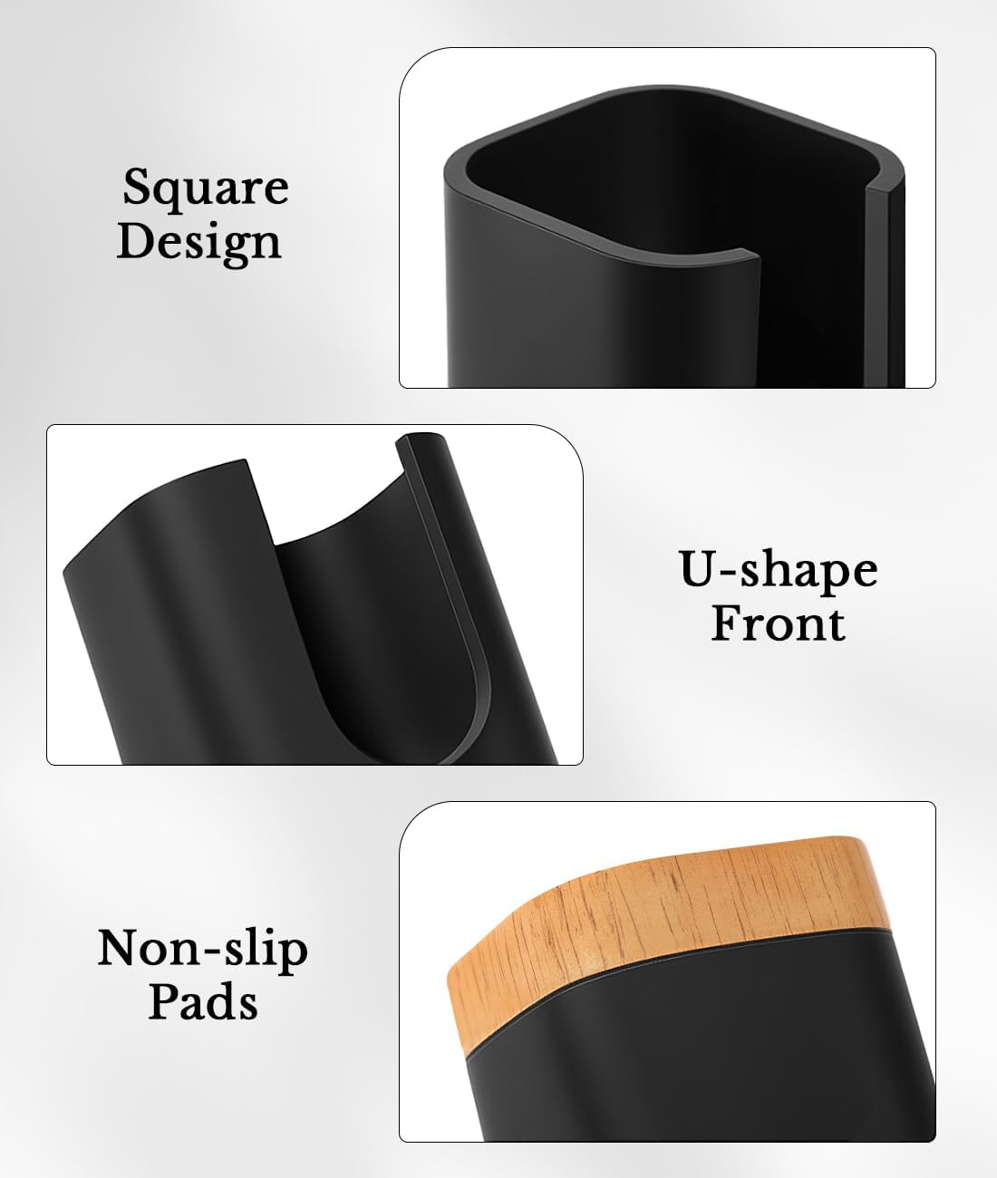 Luxspire Bathroom Cup Dispenser, Dixie Cup Holder 3-5oz, Disposable Paper Cup Holder for Bathroom, Cotton Pad Container, Guest Bathroom Essentials, Matte Black