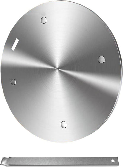 Heat Diffuser Plate, Grouarty Stainless Steel Cooking Induction Adapter Simmer Plate for Electric Gas Glass Cooktop Hob Ring, Induction Cooktop Converter Plate With Handle 9.45inch