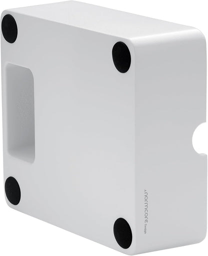 Normcore Compact Knock Box, Metal Espresso Knock Box, Heavy-Duty Knockbox, Anodized Aluminum, Espresso Accessories for Coffee Grounds, White