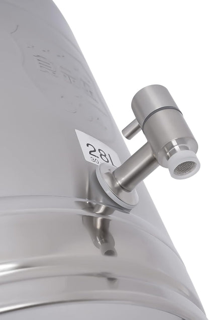 304 Stainless Steel Milk Bucket With Faucet, Large Liquid Container Storage,Milk Bucket With Sealing Lid and Carry Handle,for Wine, Oil Storage Transport (28L/7.4 Gal,w/Faucet)