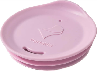 Reusable Coffee Cup Silicone Lid – Fits Most Tumbler, Water Bottle, & Ceramic Coffee Mug Between 2⅝”-2⅞" – Dishwasher-Safe Travel Mug Lid keeps your beverage in your mug (Small - Purple)