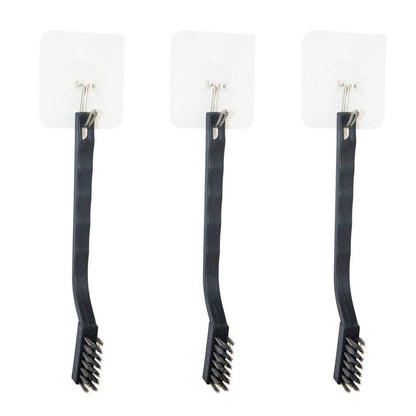 9PCS MINI Wire Brushes, Stainless Steel Brush Set, Curved Handle Scratch Toothbrush, Cleaning Welding Slag and Rust