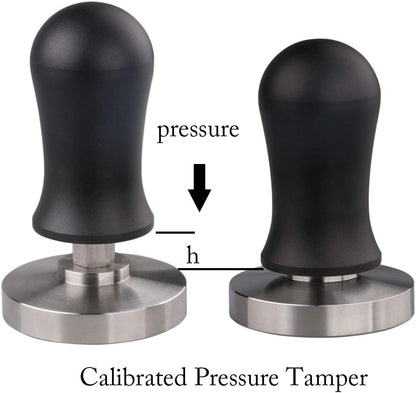 Calibrated Coffee Tamper 49mm for Coffee and Espresso black