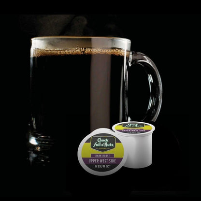 Chock Full o'Nuts Upper West Side Coffee, Dark Roast, Compatible with K-Cup Pods, 12 CT (Pack of 6)