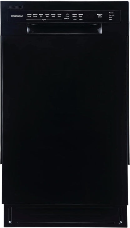 EdgeStar BIDW1802BL 18 Inch Wide 8 Place Setting Built-In Dishwasher