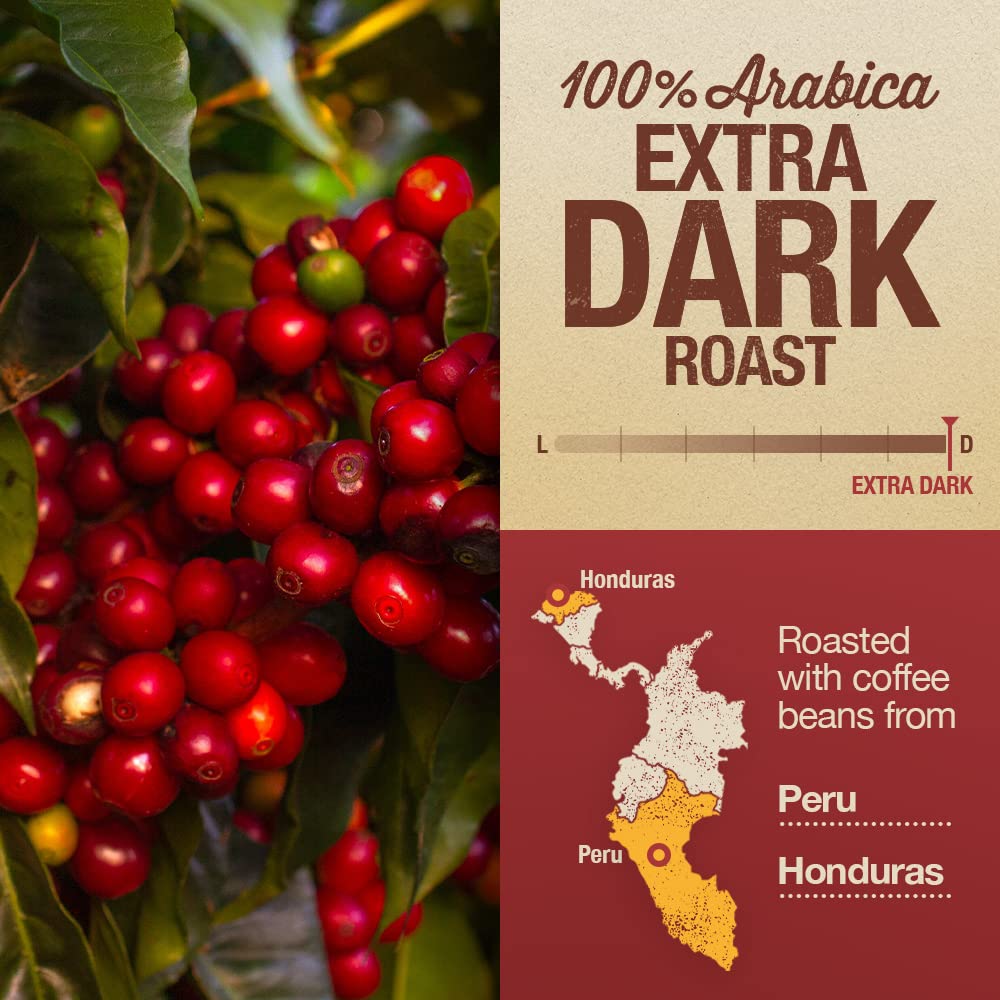Mayorga Intense Dark Roast Coffee, 5 lb bag - Muy Macho Blend, the World's Strongest Organic Coffee - 100% Arabica Whole Coffee Beans - Bold Flavor - Specialty Grade, Non-GMO, Direct Trade