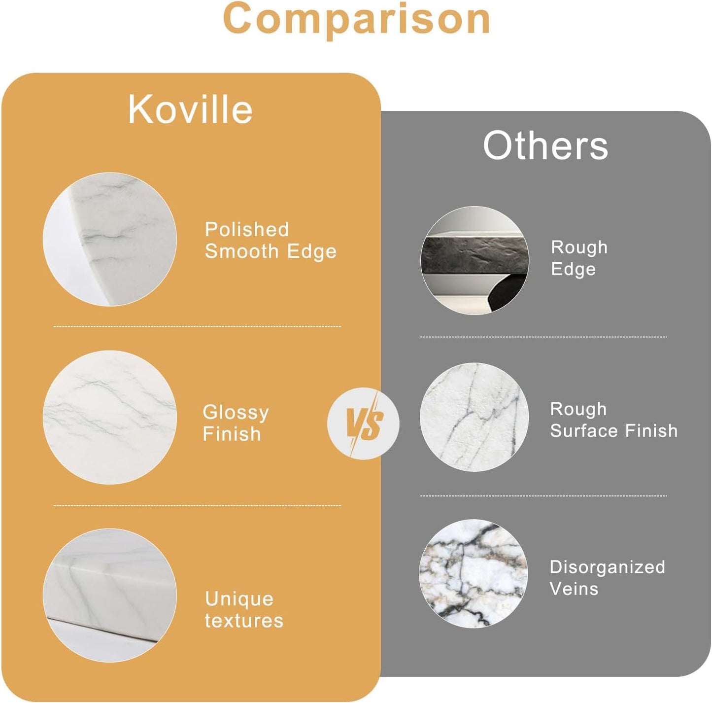 Koville Natural White Marble Cutting Board, 16 Inch Marble Cutting Boards for Kitchen Countertop, Stone Cheese Boards Pastry Boards for Baking, Charcuterie, Trivet, Round Serving Slab for Counter