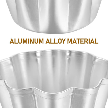 6Pcs Egg Tart Molds Aluminium Pie Tins Mini Tart Tins Tiny Pie Tin Cupcake Cake Mold Pudding Molds for Home Baking
