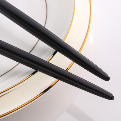 Lemeya Silver Black Salad Serving Utensils,Serving Spoons Stainless Steel,2Pcs Long Handle Salad Servers 11.42 Inch,Salad Utensils for Serving,Matte Finish,Dishwasher Safe