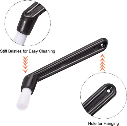 MECCANIXITY Coffee Machine Brush, 5" Length Nylon Head Black for Cleaning Espresso Machines, Grinders