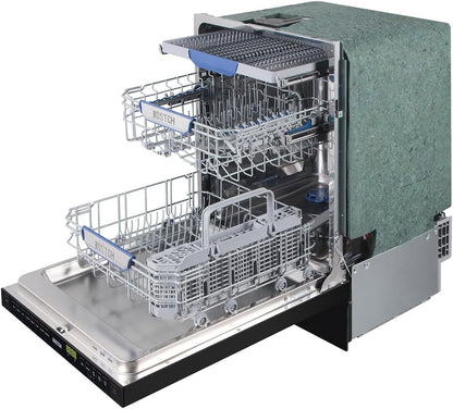 Large Capacity 24 inch Top Control Built-In Dishwasher with Third Rack – ENERGY STAR Certified, 47-dBA Ultra-Quiet, Stainless Steel (Black)