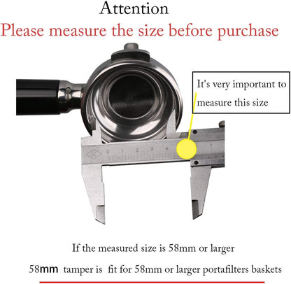 Stainless Steel 58mm Coffee Tamper 100% Stainless Steel Espresso Tamper Tool