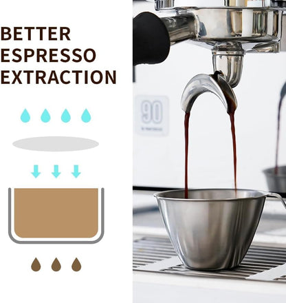 watchget 58mm Espresso Paper Filters - 500 Pcs Disposable Coffee Filter Papers for Espresso Machines, Puck Screen, Compatible with 58mm Portafilter Baskets