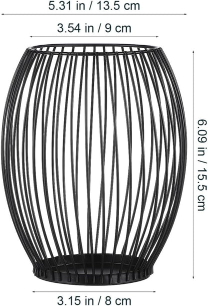 Luxshiny Coffee Pod Holder, Metal Espresso Pod Baskets Black Wire Baskets for Counter Small Space Storage Station Organizer Coffee Bar Accessories - 5.31"W x 6.09"H