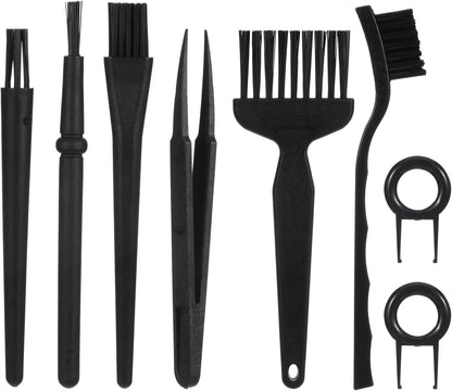 8 Pcs Keyboard Brush Keyboard Cleaning Kit Anti Static Brush Mini Pp Handle Nylon Anti Static Electronic Dust Electronic Dust Cleaning Brushes for Computer and Small Spaces