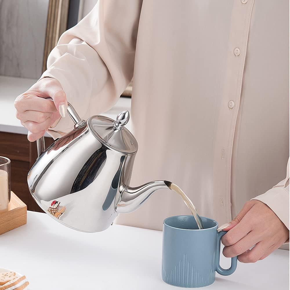 SANQIAHOME Stainless Steel Teapot with Infuser 1200ml