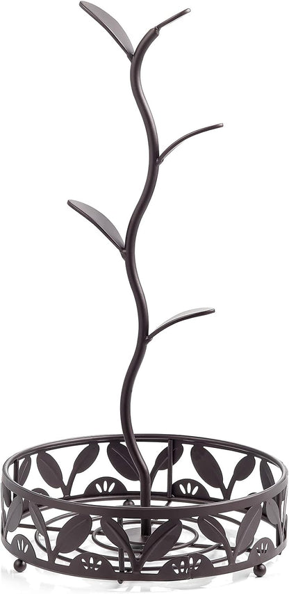 Mug Holder Stand, Countertop Mug Tree, Coffee Pod Holder with Mug Rack, Coffee Counter Bar Accessory & Kitchen Organizer