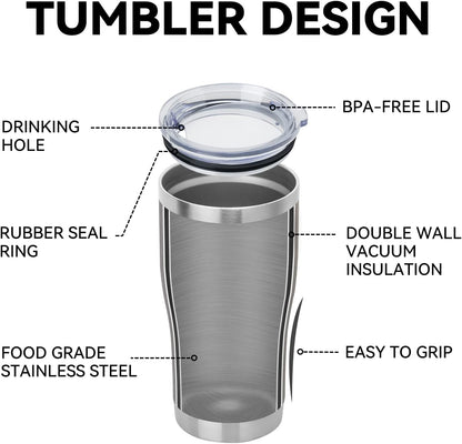 DOMICARE 20oz Tumbler with Lid Stainless Steel Tumblers Bulk, Double Wall Vacuum Insulated Coffee Travel Mug Powder Coated Tumbler, 12 Pack White