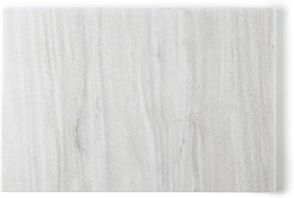 Koville Natural Marble Cutting Board for Kitchen Countertop, 12" x 8" Pastry Bread Macaron Display Board, Real Stone Slab Marble Cheese Boards, Bathroom Perfume Tray Candle Plate(Nestos White)