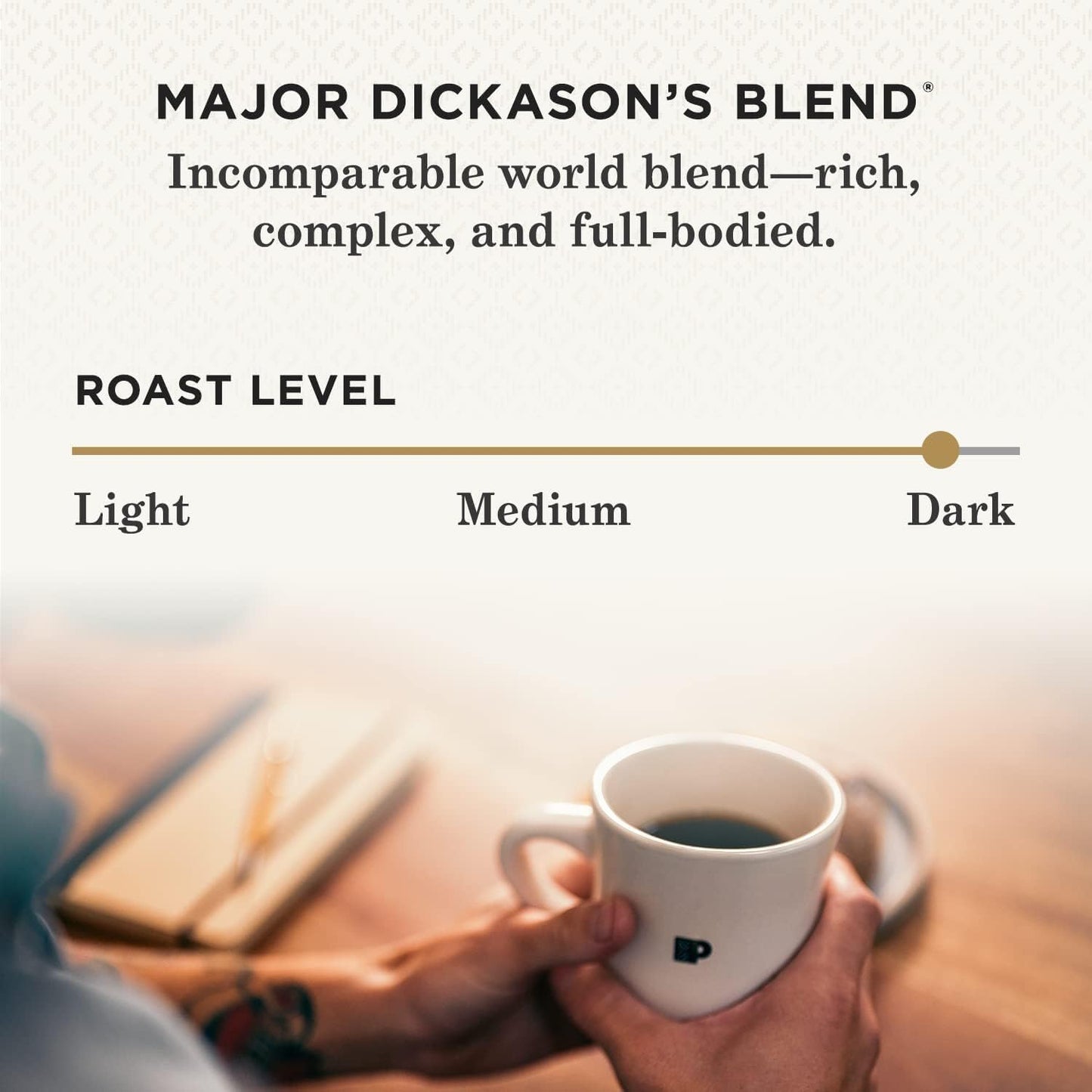 Peet's Coffee, Dark Roast Ground Coffee - Major Dickason's Blend 36 Ounces (2 Bags of 18 Ounces)