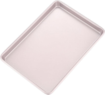 CHEFMADE 15-Inch Baking Sheet Pan, Non-Stick Carbon Steel Rimmed Cookie Sheet Pan for Oven Roasting Meat Bread Jelly Roll Battenberg Pizzas Pastries 10.6" x 15.6" x 1" (Champagne Gold)