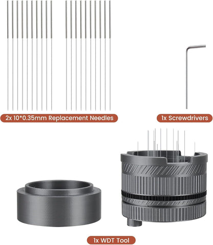 WDT Tool for Espresso - Professional 58mm Portafilter Coffee Distributor with 15 Adjustable Needles | Spirographic Spin Design for Even Extraction, Reduced Channeling & Barista-Perfect Shots