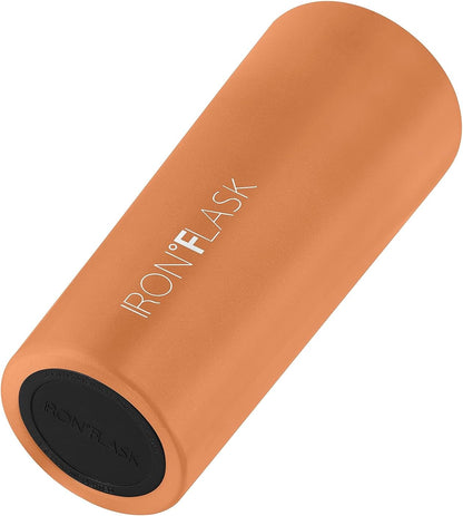 IRON °FLASK Classic Tumbler - Vacuum Insulated Stainless Steel Water Bottle, Double Walled, Drinking Cup, Insulated Travel Mug (Clementine, 32 oz Solid Lid)