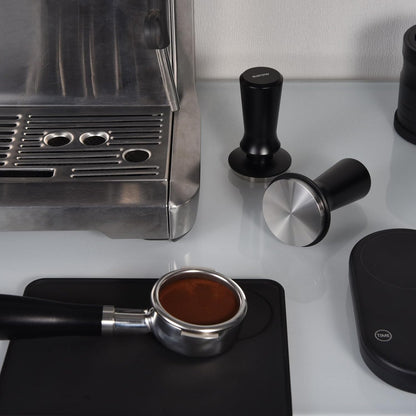 53.3mm Espresso Hand Tamper, MATOW Calibrated Spring Loaded Coffee Tamper with Stainless Steel Flat Base, 30lbs Espresso Tamper with Anodized Aluminum Handle Compatible with Breville 54mm Portafilter