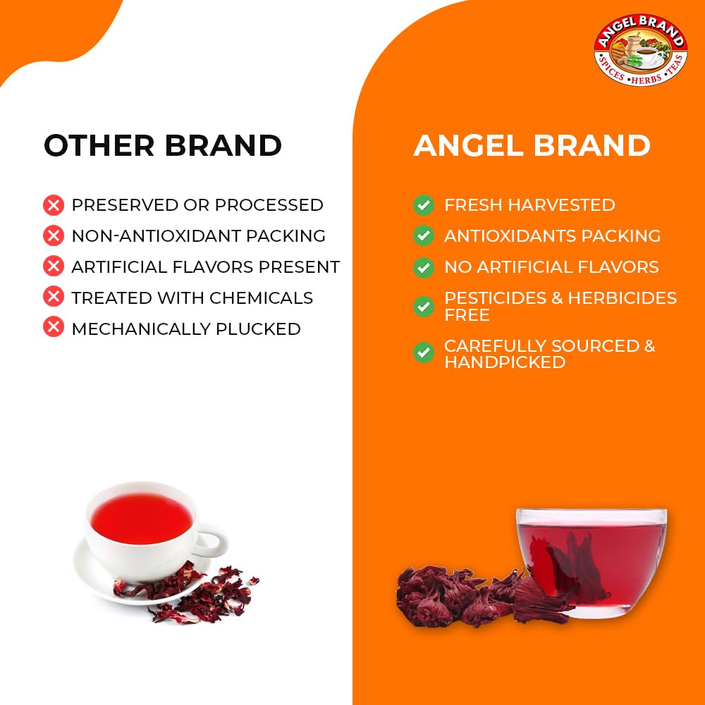 Angel Brand Sorrel Tea Bags 25 – Pack of 3 – Hibiscus Flower Tea for Refreshing Flavor &