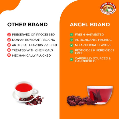 Angel Brand Sorrel Tea Bags 25 – Pack of 3 – Hibiscus Flower Tea for Refreshing Flavor &