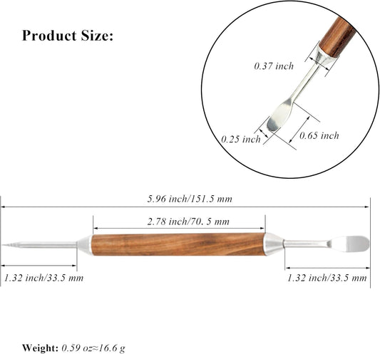 2 PCS Latte Art Pen Cinnamon Pen for Coffee,Barista Espresso Coffee Latte Art Tools Accessories for Coffee Bar Barista Make Creative Coffee Designs Decors,Stainless Steel Wood,LXLVOUEG