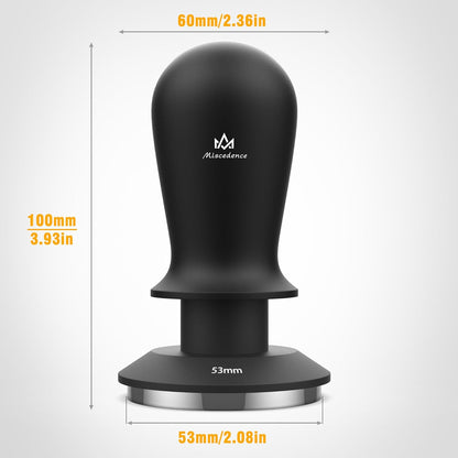 Espresso Tamper 53mm Calibrated Spring Loaded Coffee Tamper with Constant Pressure, Triple Spring Impact Sound Feedback for Barista Home Use (white, 53mm)
