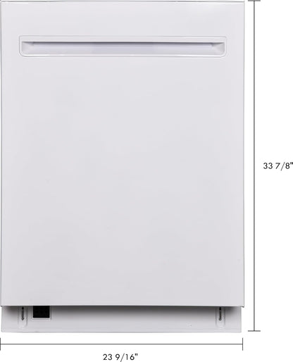 Kenmore Elite 24" Built-in Stainless Steel Tub Dishwasher TotalFlex 3rd, SmartWash, UltraWash, TurboDry, MoreSpace Plus Adjustable Rack, Energy Star Certified, White
