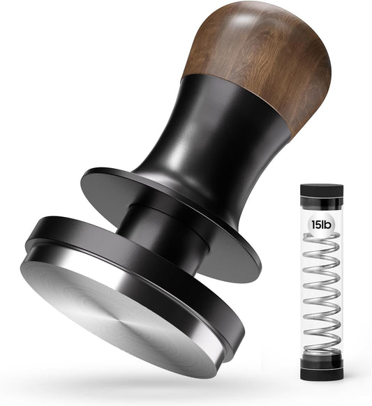 MHW-3BOMBER Espresso Tamper 49.7mm with Sound Feedback, Calibrated Coffee Tamper 30lbs, Tamper for ROK Espresso Maker, Flat Base T7069F-OS