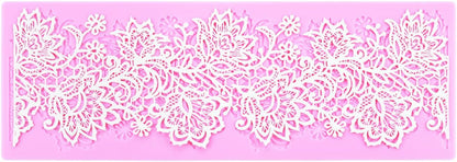 Flower Embossing Candy Silicone Mold Lace Pattern Sugar Craft Cake Decoration, Lace Mat Wedding Cake Decoration Tool